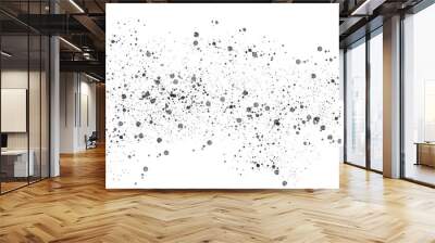 black ink water splashes on transparent background clipart Wall mural