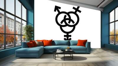 Transgender symbol. gender dysphoria symbol. Simple vector design editable Wall mural