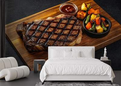 Grilled Steak with Side Dish Wall mural