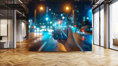 Navigating the City Lights with Augmented Reality Wall mural