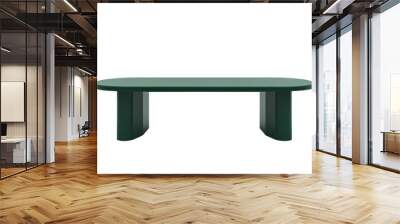 Modern green table with a sleek design isolated on transparent background. perfect for contemporary interiors or office spaces. Wall mural