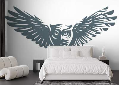 owl - vector illustration. icon design on white background Wall mural