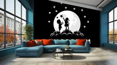 Child dream logo design illustration Wall mural