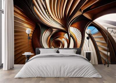 abstract background with spiral Wall mural