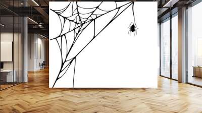 spider and web Wall mural