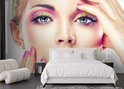 pink make up Wall mural