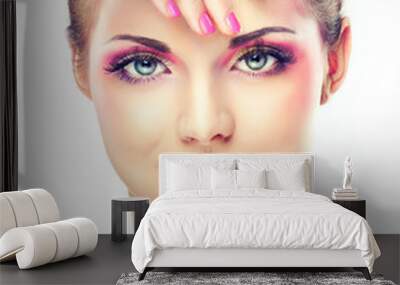 pink make up Wall mural