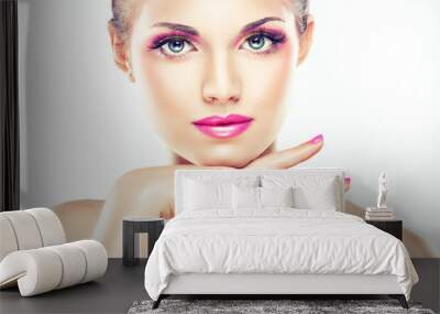 pink make up Wall mural