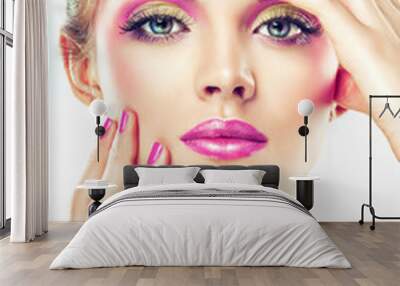 pink make up Wall mural