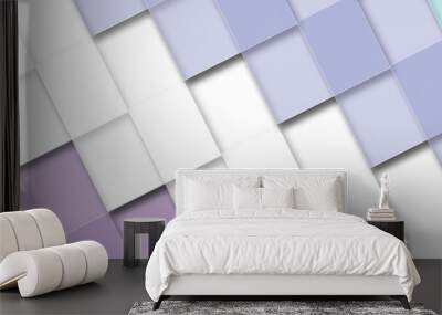 Abstract background with lines and abstract background with cubes. Modern geometric background. Square in bright light with paper texture. Modern and creative design.  Wall mural