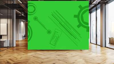 Minimal Geometric Background with Trendy Gradient. Abstract green background with modern corporate technology concept presentation or banner design. web, page, greeting, card, background.  Wall mural