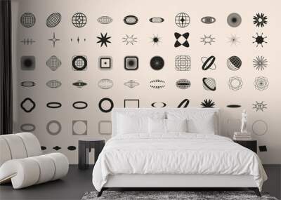 Universal trendy geometric shapes set Wall mural