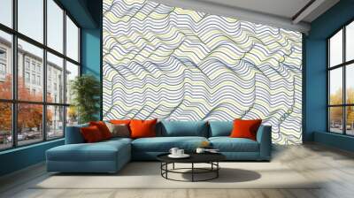 Vector geometric striped seamless pattern. Repeating abstract ch Wall mural