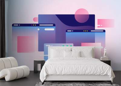 Web pages design composition Wall mural