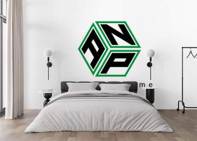 ANP polygon creative letter logo Wall mural