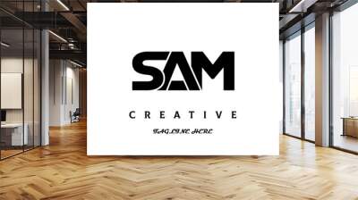 creative SAM three latter logo design Wall mural