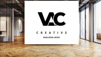 creative three latter VAC logo design Wall mural