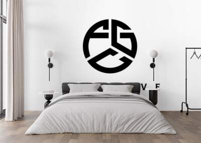 FGC creative circle three letter logo Wall mural