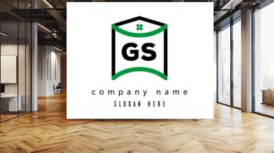 GS creative real estate latter logo vector Wall mural