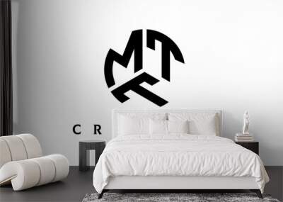 MTT creative circle three letter logo Wall mural