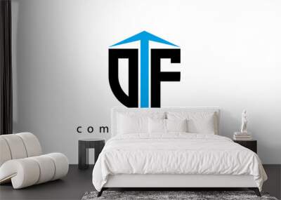 OF shield creative latter logo vector Wall mural