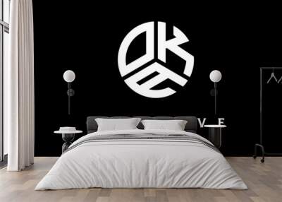 OKA circle three letter logo Wall mural