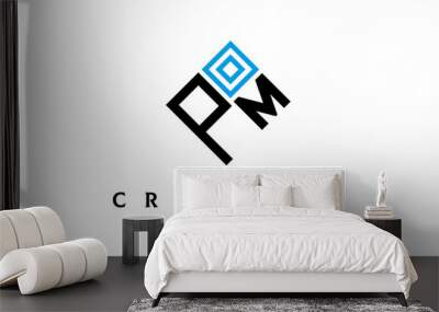 PM square two latter logo vector	 Wall mural