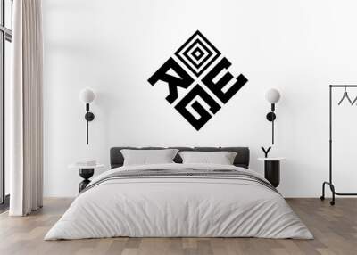 REG creative square three latter logo Wall mural