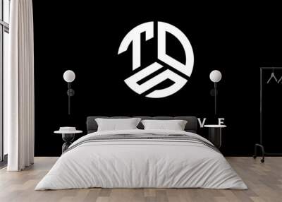 TOS circle three letter logo Wall mural