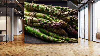 A bunch of fresh asparagus spears Wall mural