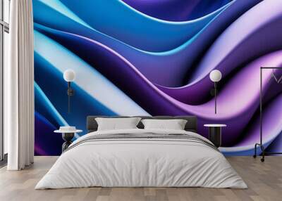 Abstract Blue and Purple Liquid Waves colorful background Wall mural