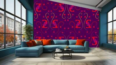 Seamless pattern numbers. numbering pattern. Wall mural