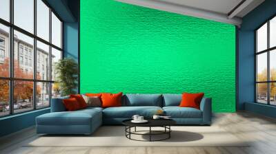 Green foil texture background Wall mural