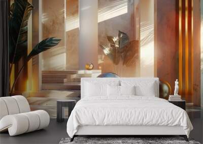 interior design room decoration modern furniture for comfortable room with aesthetic Wall mural