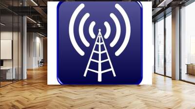 Web button - radio antenna Wall mural