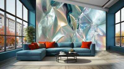 Abstract glass texture background with light reflections Wall mural