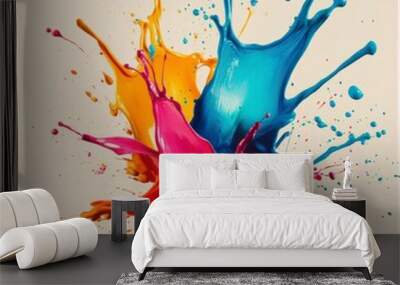 Colorful paint splash background for creative themes Wall mural