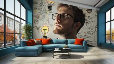 Entrepreneur developing innovative business solutions Wall mural