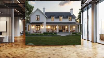 Modern farmhouse exterior design Wall mural