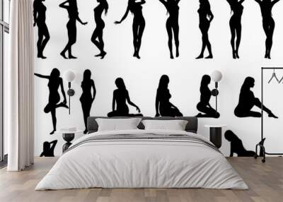 sexy women silhouettes Wall mural