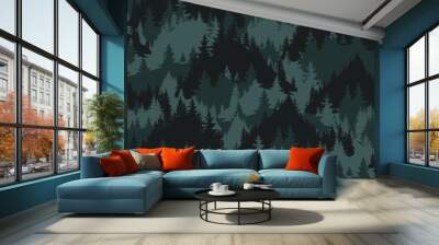 abstract camouflage pattern with mountain. Hand-drawn print for textiles, sportswear, wrapping paper and more
 Wall mural