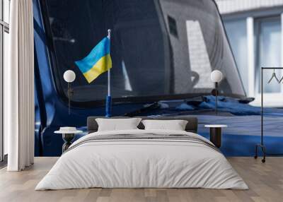 truck flag ukraine Wall mural