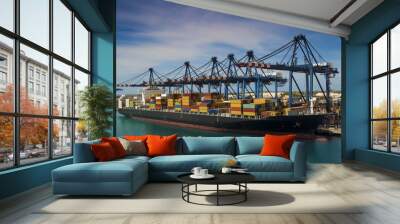 Container Ship Wall mural