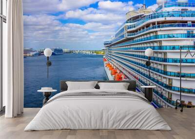 Big cruise ship at seaport Fort Lauderdale Wall mural