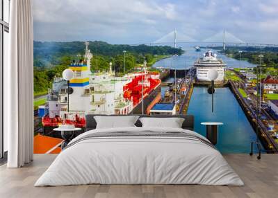 View of Panama Canal from cruise ship Wall mural