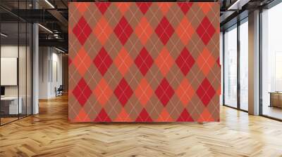 Argyle pattern seamless. Fabric texture background. Classic argill vector ornament Wall mural