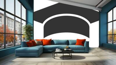 Education icon vector illustartion. College cap or graduate hat symbol. Student degree sign. Wall mural