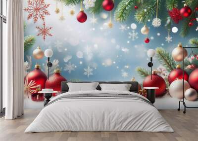 Festive Christmas Holiday Background with Holiday Cheer Wall mural