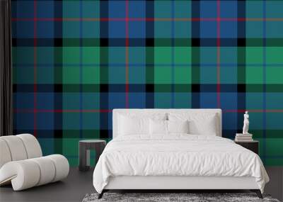 flower of scotland tartan seamless pattern fabric texture Wall mural