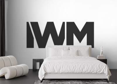 IWM logo design template with strong and modern bold text. Initial based vector logotype featuring simple and minimal typography. Trendy company identity. Wall mural